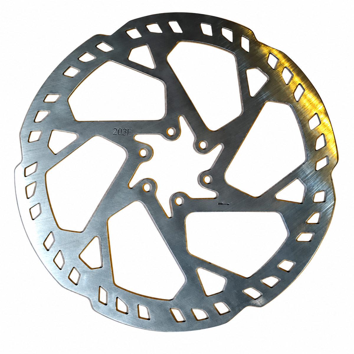 Temporary reference photo shared between the 203mm SPORT disc listings, showing a rotor on a white background. Confirm the listed mounting measurement; the photo does not verify the mounting pattern.