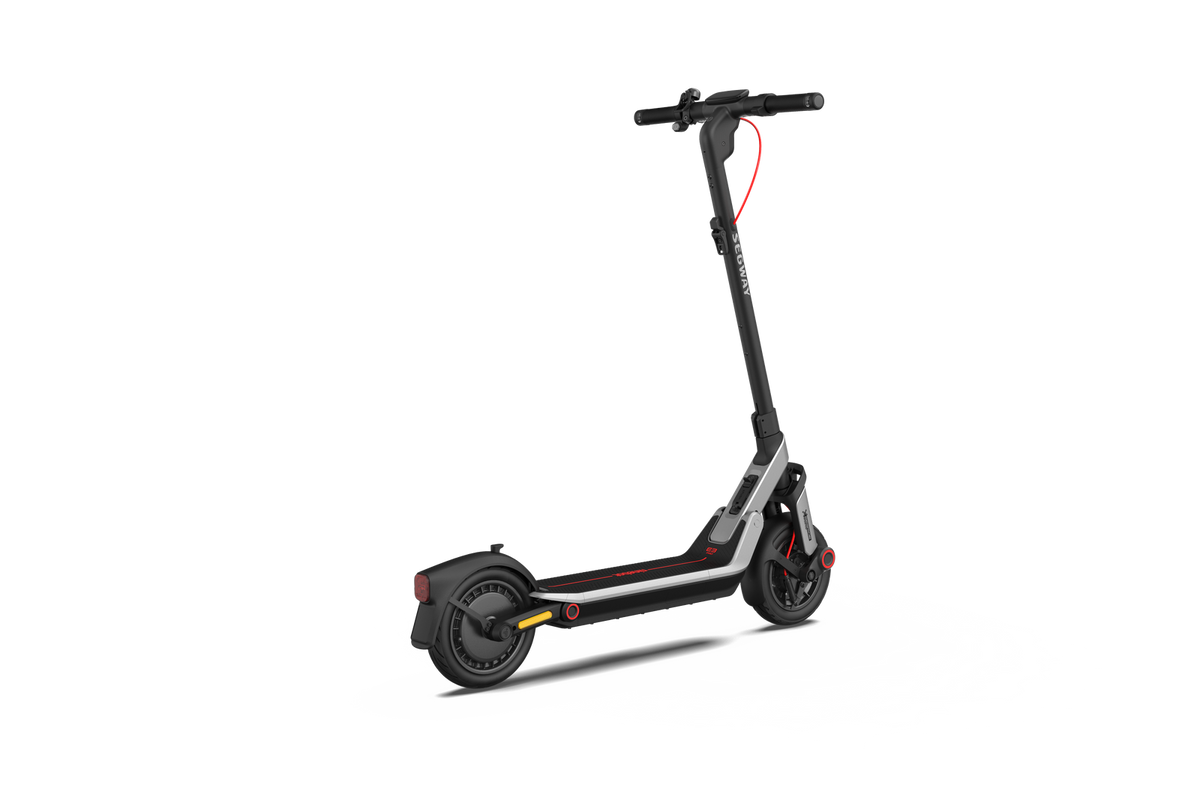 Rear view of the Segway E3 Pro showing the brake light and deck