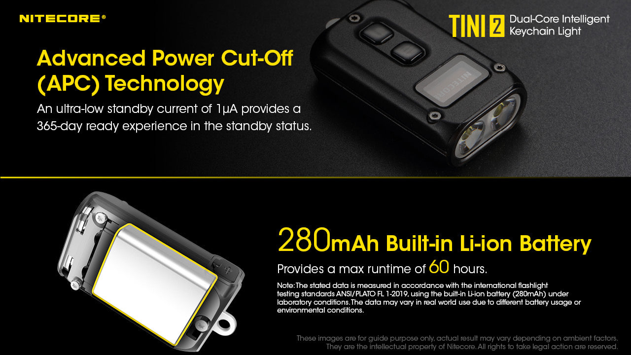 Nitecore TINI 2 500 流明 USB-C 充電鑰匙圈手電筒