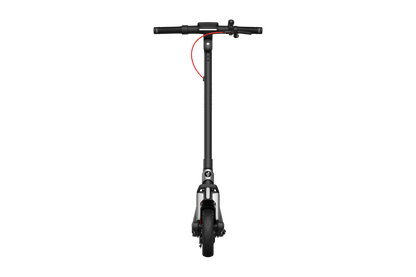 Front view of the Segway E3 Pro handlebars, stem and front tyre