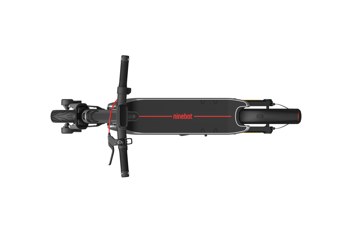 Overhead view of the Segway E3 Pro deck and handlebar layout