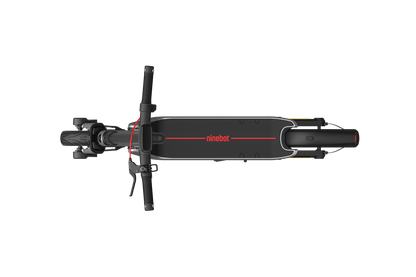 Overhead view of the Segway E3 Pro deck and handlebar layout
