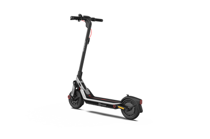 Segway E3 Pro rear angle showing the rear wheel, deck and mudguard