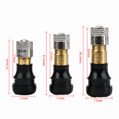 Schrader Valve Stem 11mm Seat (Straight) – 17mm, 21mm & 25mm