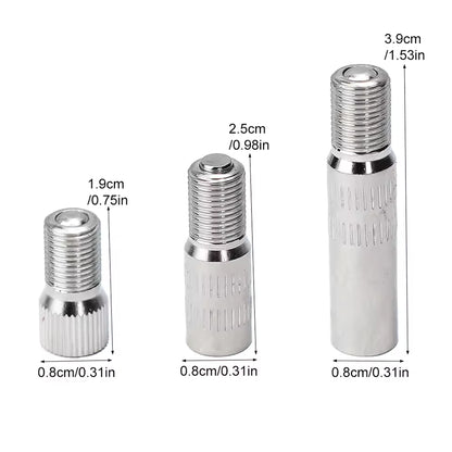 Schrader Valve Stem Extender - Straight 19mm, 25mm, 39mm