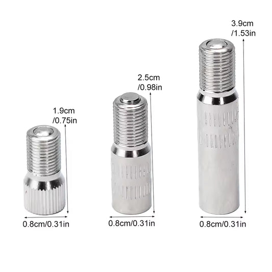 Schrader Valve Stem Extender - Straight 19mm, 25mm, 39mm