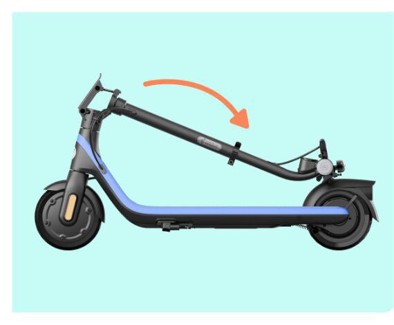 Segway C2 Pro folding stem and compact storage position