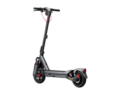 Segway Ninebot MAX G3 rear view showing the deck, rear wheel and suspension
