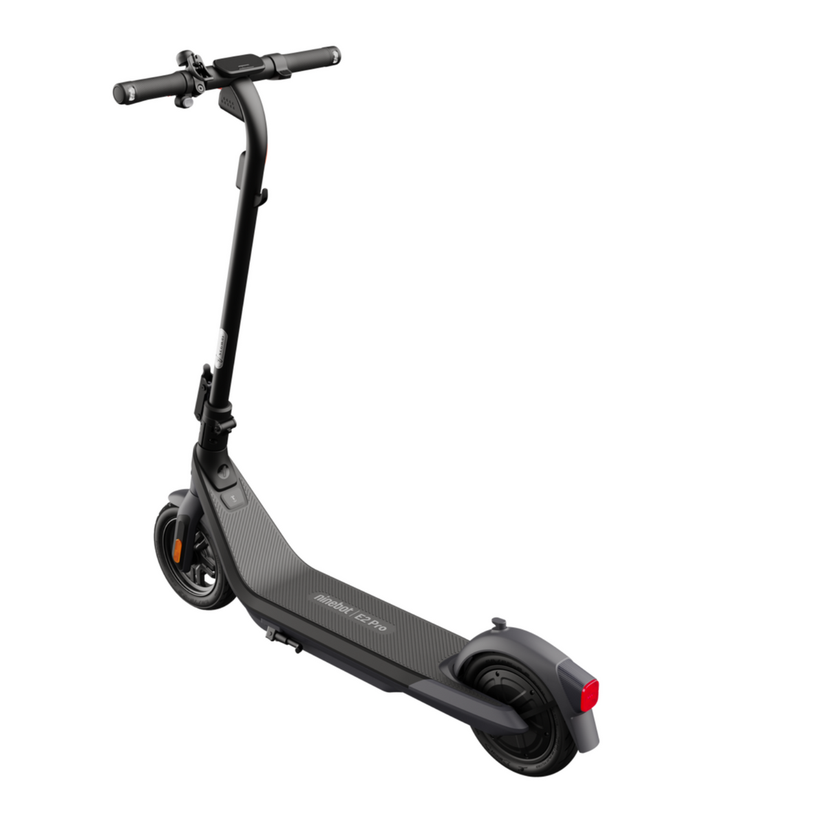 Segway Ninebot E2 Pro electric scooter, opposite rear angle on white