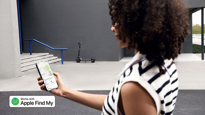 Apple Find My feature shown with a Segway E3 scooter