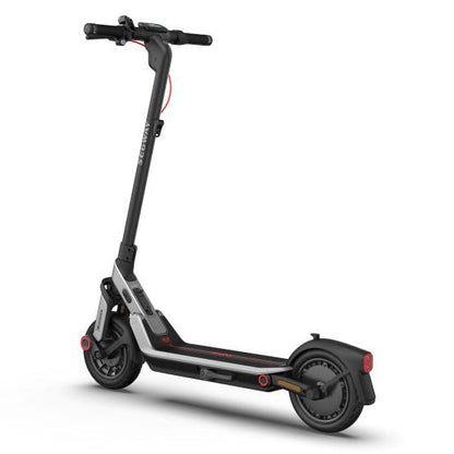 Rear three-quarter view of the Segway Ninebot E3 electric scooter