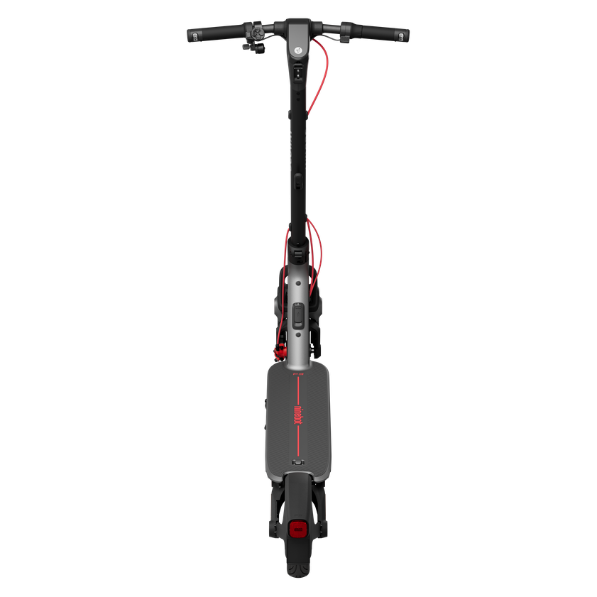 Overhead view of the Segway Ninebot F3 footboard and handlebar layout