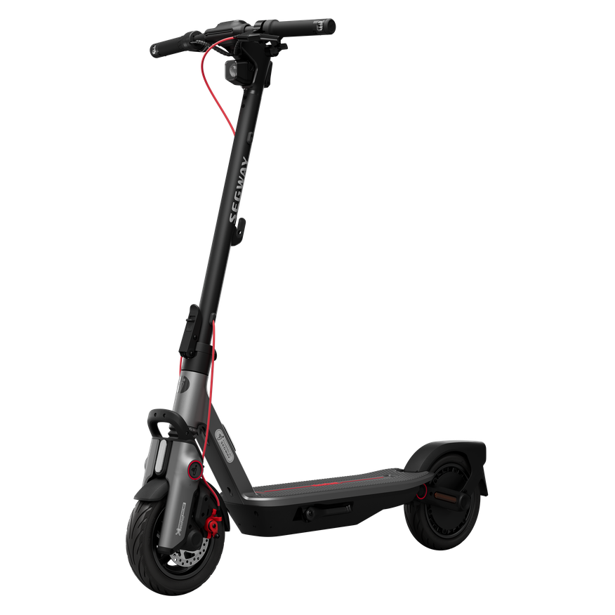 Segway Ninebot F3 electric scooter viewed from the opposite front angle