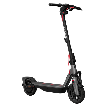 Segway Ninebot F3 electric scooter, front three-quarter view.