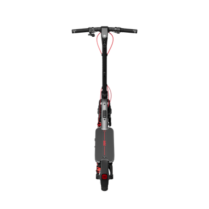 Overhead view of the Segway F3 Pro footboard and handlebar layout