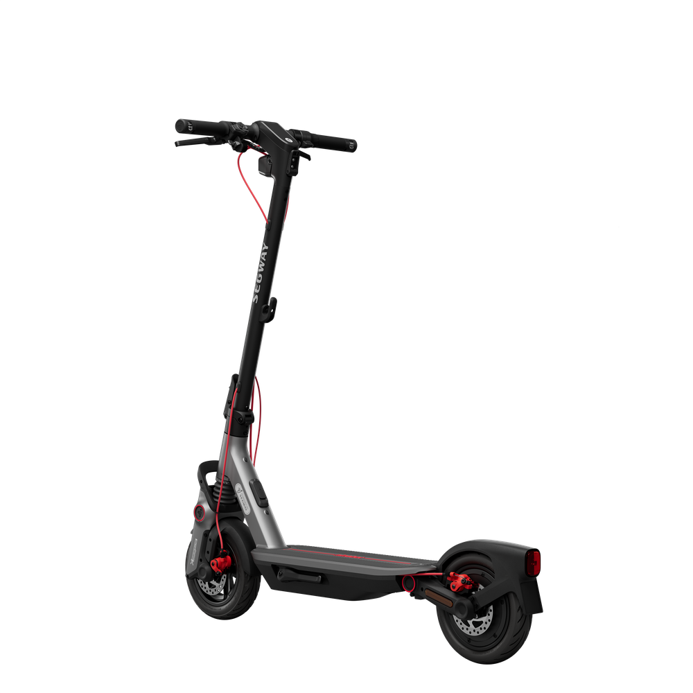 Rear left view of the F3 Pro showing the rear disc brake, deck and mudguard