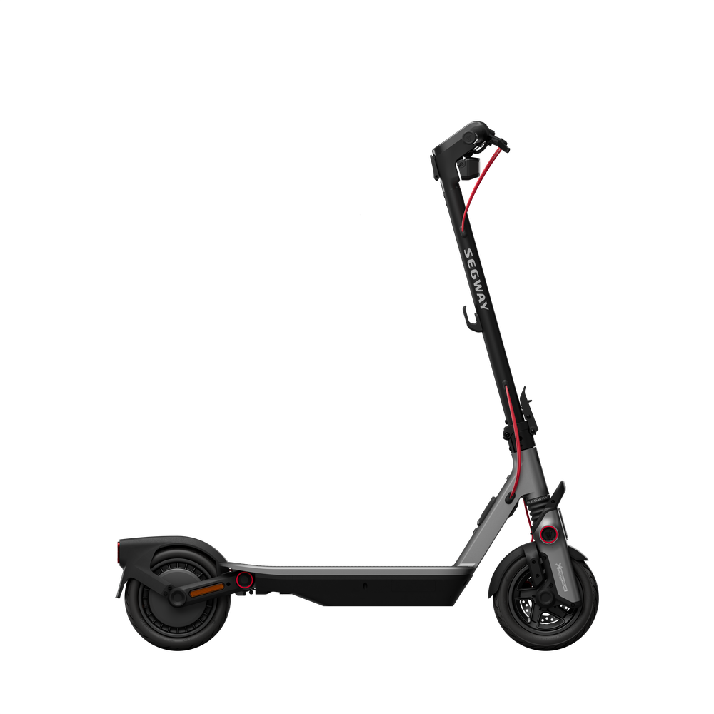 Opposite side profile of the Segway Ninebot F3 Pro electric scooter