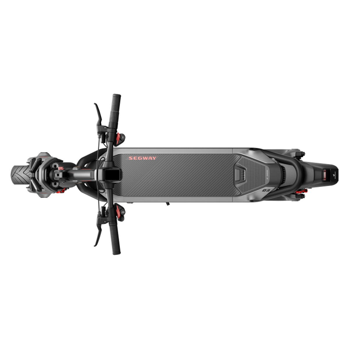 Segway Ninebot GT3 electric scooter — overhead view of the foot deck and handlebars