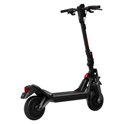 Segway Ninebot GT3 electric scooter — rear three-quarter view showing the deck and rear wheel